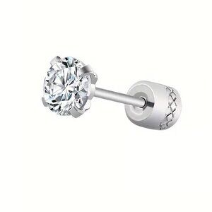 New pair silver Stainless steel  stud